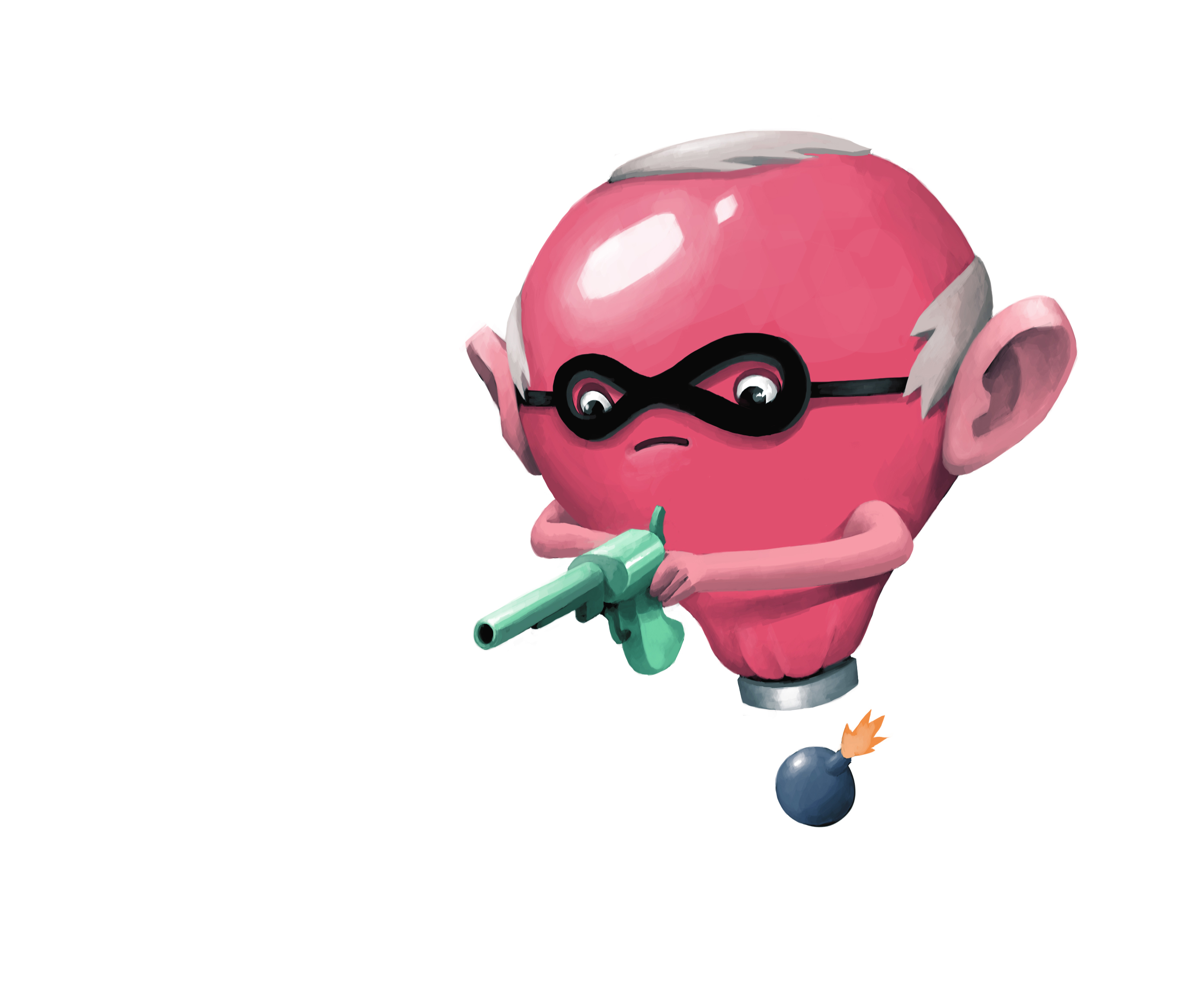 Pid game character concept art showing polished concept art deliverable with clean design lines ready for 3D production