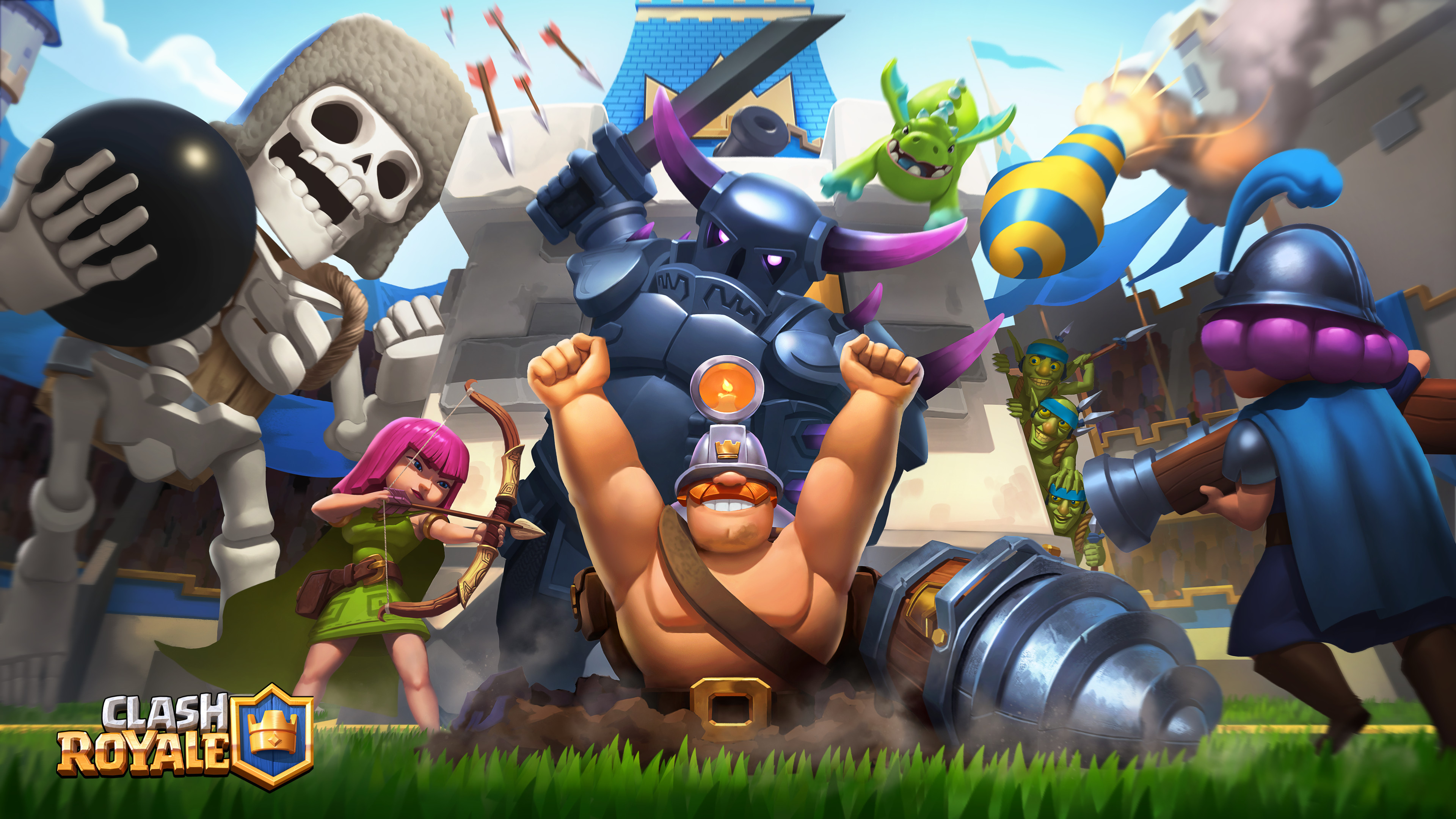 Clash Royale character lineup - polished stylized character designs demonstrating the visual consistency and quality that top game art companies deliver