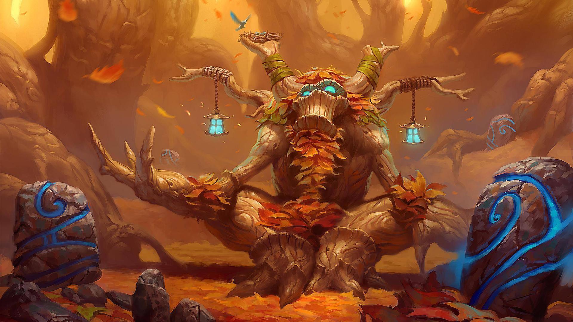 Hearthstone expansion key art - professional 2D game illustration demonstrating the visual quality and production values that define mid-to-high tier outsourced game art