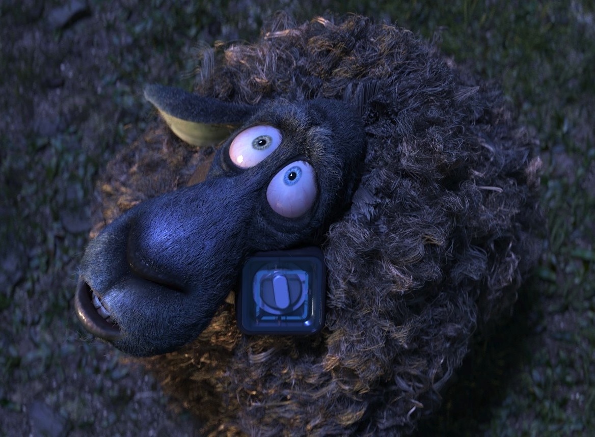 Franck the caterpillar character from Cosmos Laundromat - a photorealistic surreal 3D render from Blender Foundation's open short film