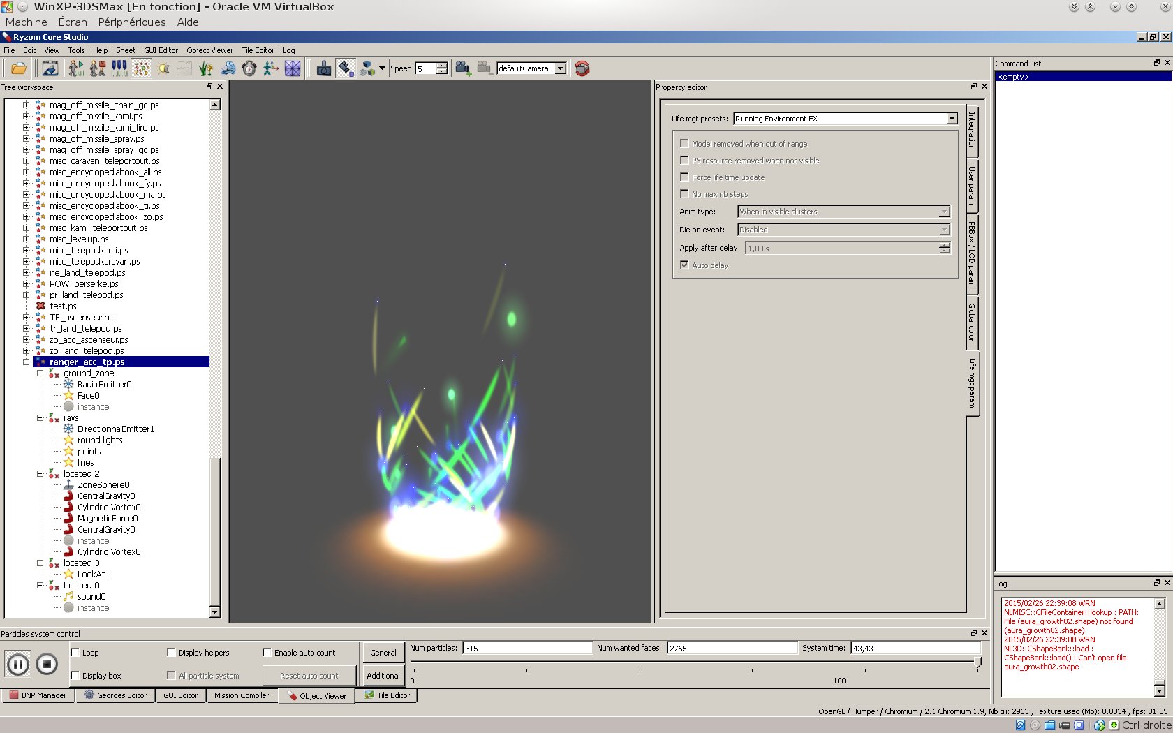 Ryzom development environment showing cohesive style consistency across environment assets, demonstrating unified visual language