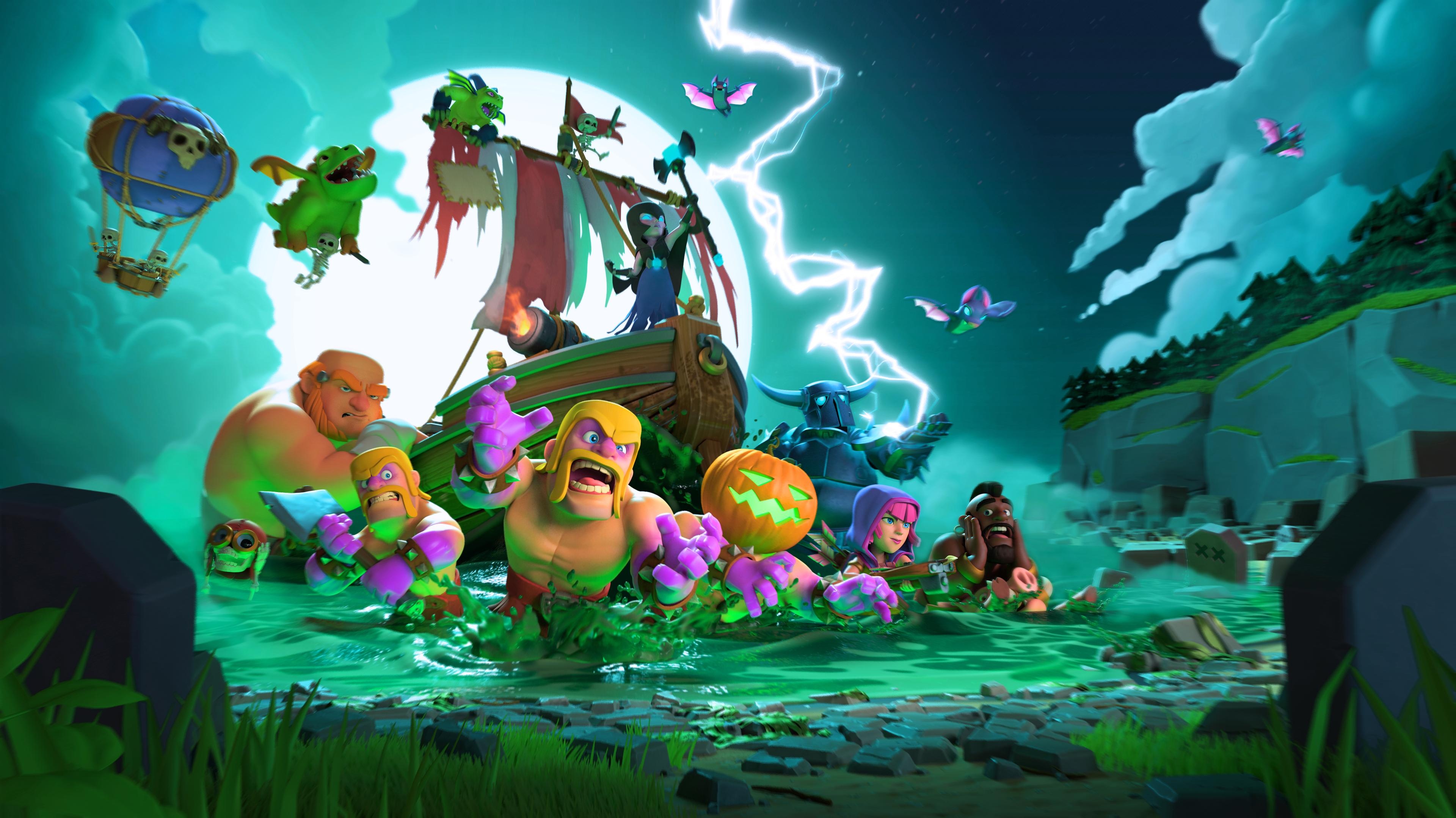 Clash of Clans Halloween characters - stylized character designs with distinct silhouettes and strong visual identity, illustrating the consistency expected from professional game character art studios