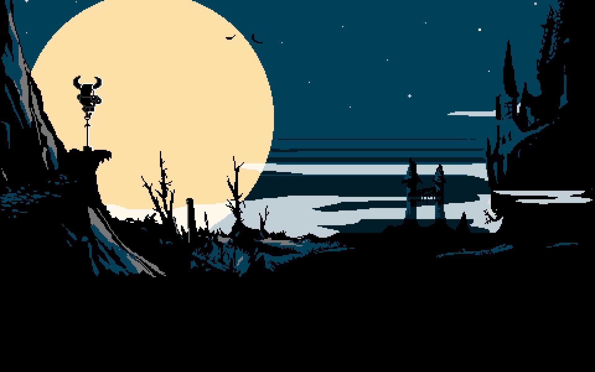 Shovel Knight pixel art - bold character design and environment art demonstrating the visual quality achievable from a skilled game art outsourcing studio