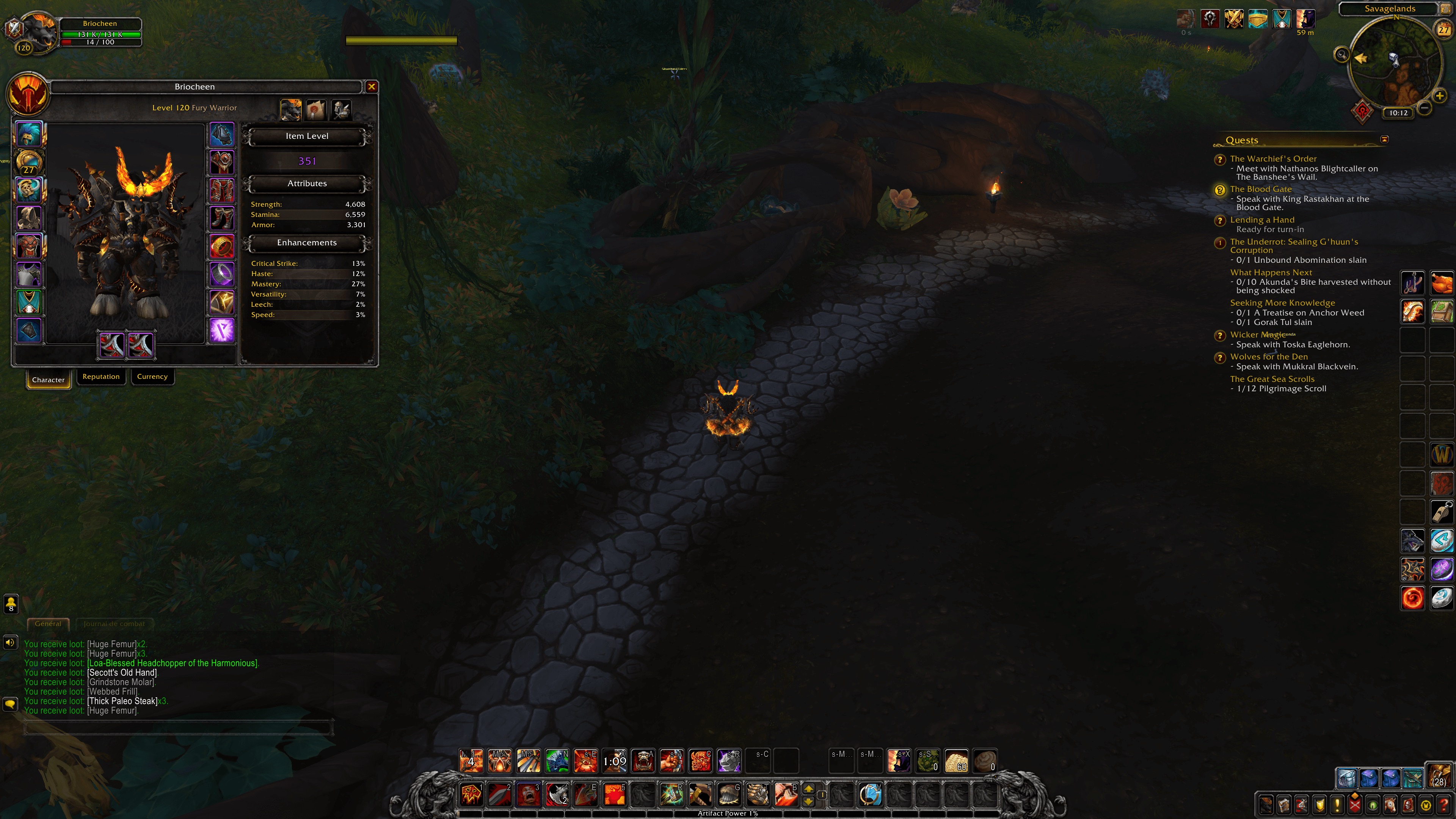 World of Warcraft character screen with equipment slots - a well-briefed icon and UI production run delivers consistent style and visual hierarchy across every element