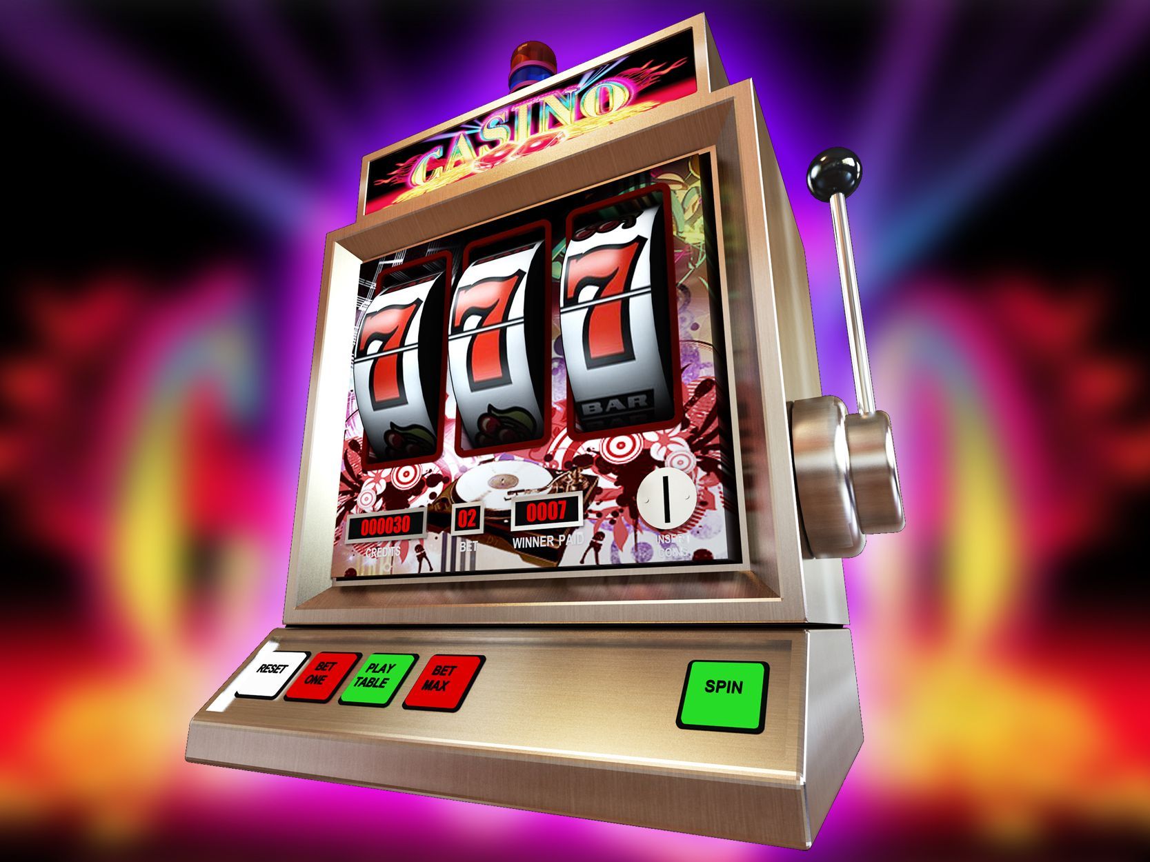Mobile casino slot game art - vibrant stylized character and environment design of the kind used in slot and casino games where strong visual identity drives player engagement
